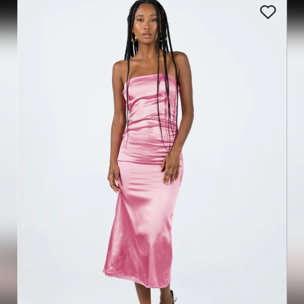 Princess Polly maxi slip dress Y2K Shaya strapless maxi dress pink Spring Summer